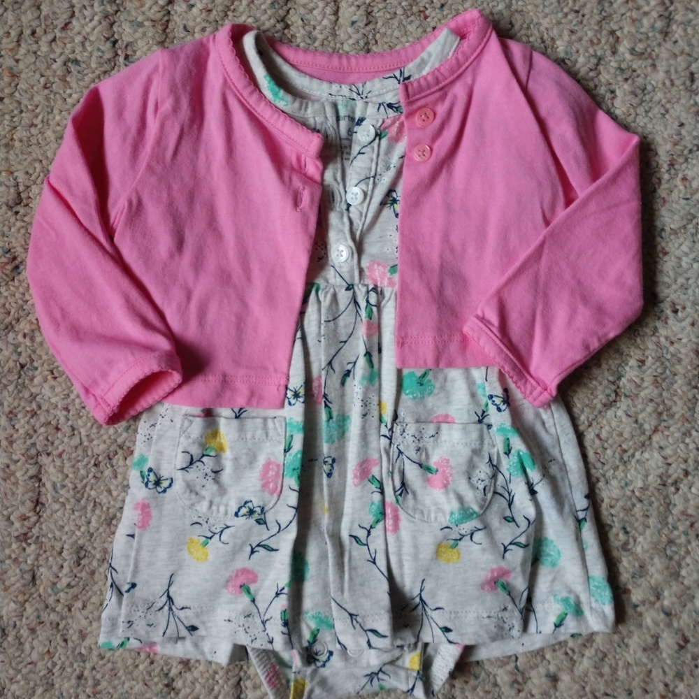 Carter's dress and cardigan